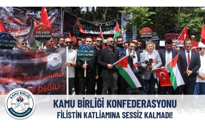 Kamu Birliği Konfederasyonu Filistin Katliamına İlişkin Basın Açıklaması Gerçekleştirdi!