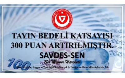 TAYIN BEDELİ KATSAYISINDA DEĞİŞİKLİK YAPILMIŞTIR